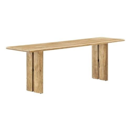Modway EEI-6344-OAK Amistad 58" Wood Bench, Oak | Amazon (US)