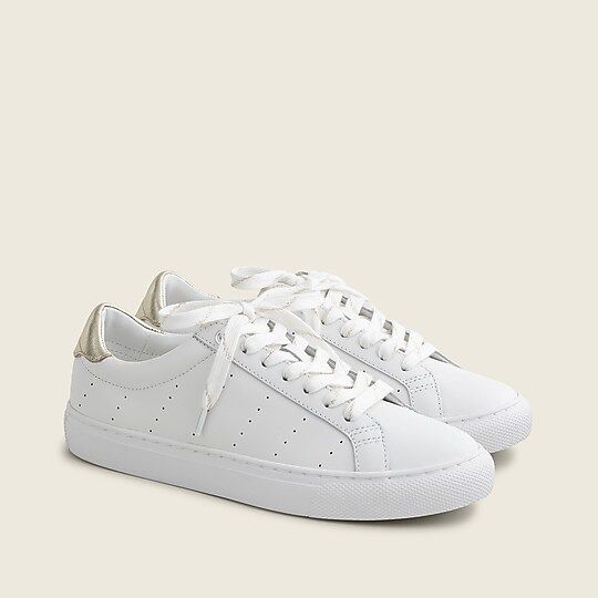 Saturday sneakers in leather with gold detail | J.Crew US