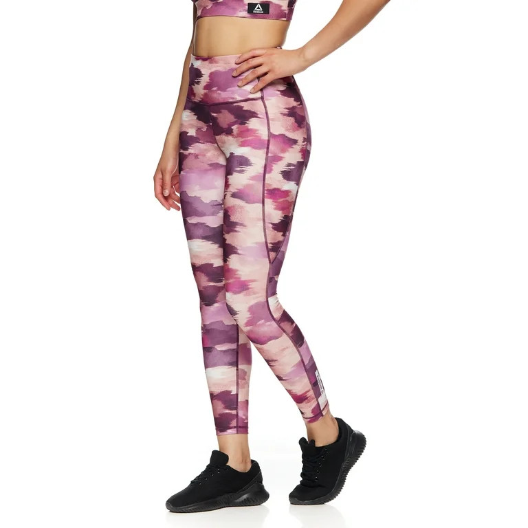 Reebok Women's Getaway High Rise Print 7/8 Leggings with Pockets, 25” Inseam, Sizes XS-XXXL | Walmart (US)