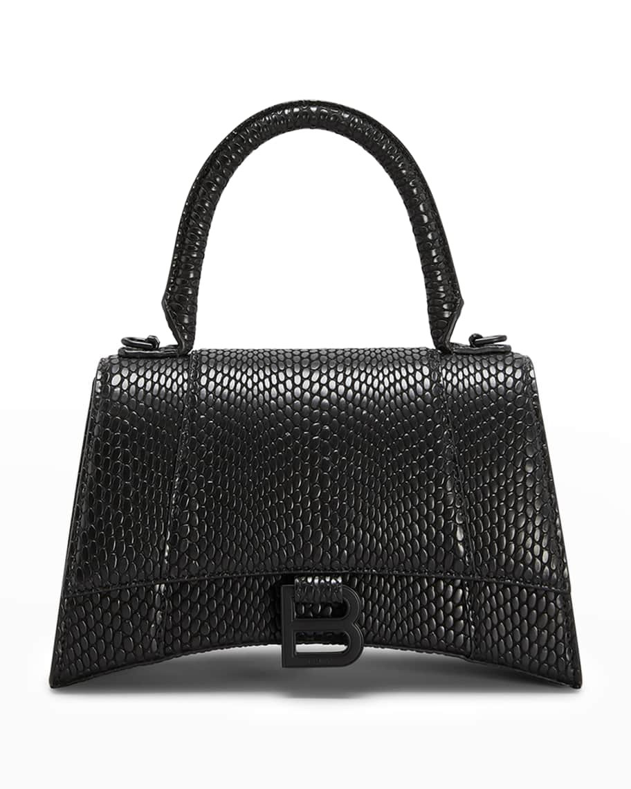 Balenciaga Hourglass Snake-Embossed Top-Handle Bag | Neiman Marcus