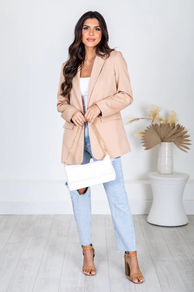 Picture To Burn Nude Boyfriend Blazer | Pink Lily