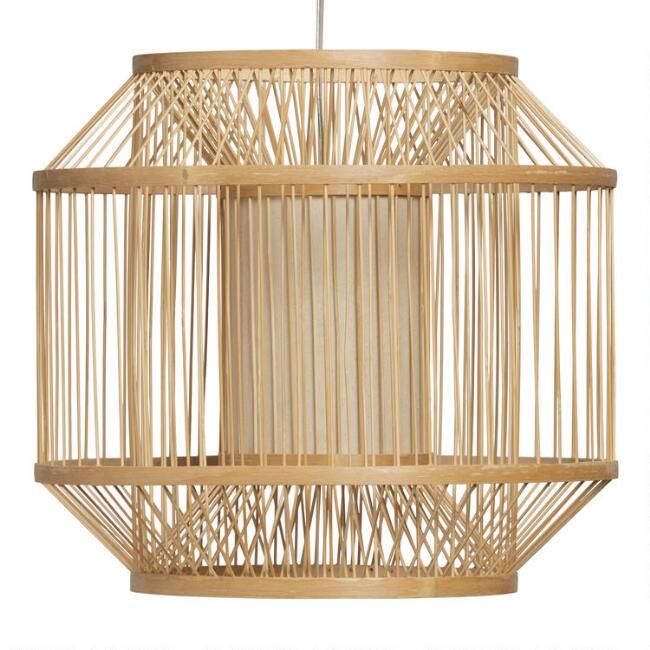 Bamboo Cage Isla Pendant Shade | World Market