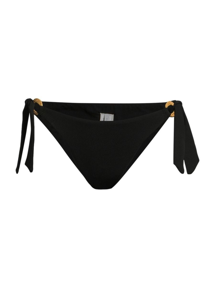 Margot Raffia-Ring Bikini Bottom | Saks Fifth Avenue