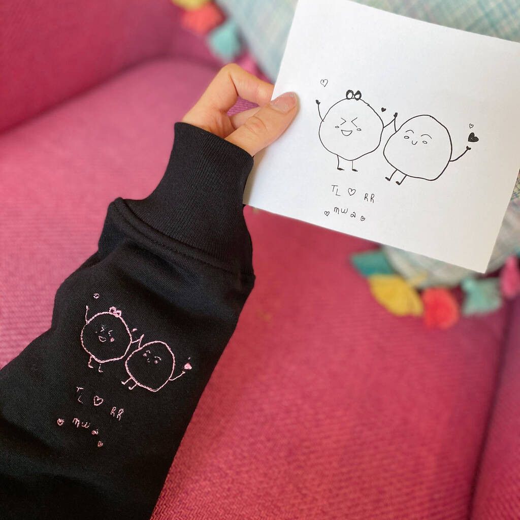 Personalised Handwriting Message Cuff Sweatshirt | Not On The High Street