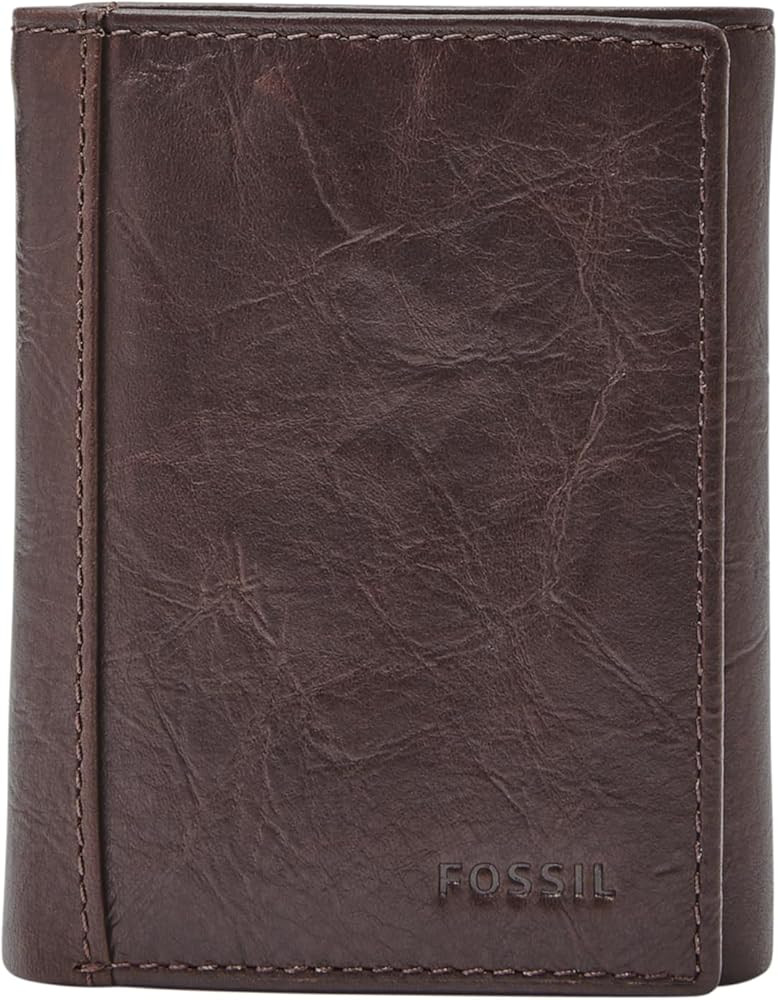 Fossil Men's Neel Leather Trifold with ID Window Wallet, Brown, (Model: ML3869200) | Amazon (US)