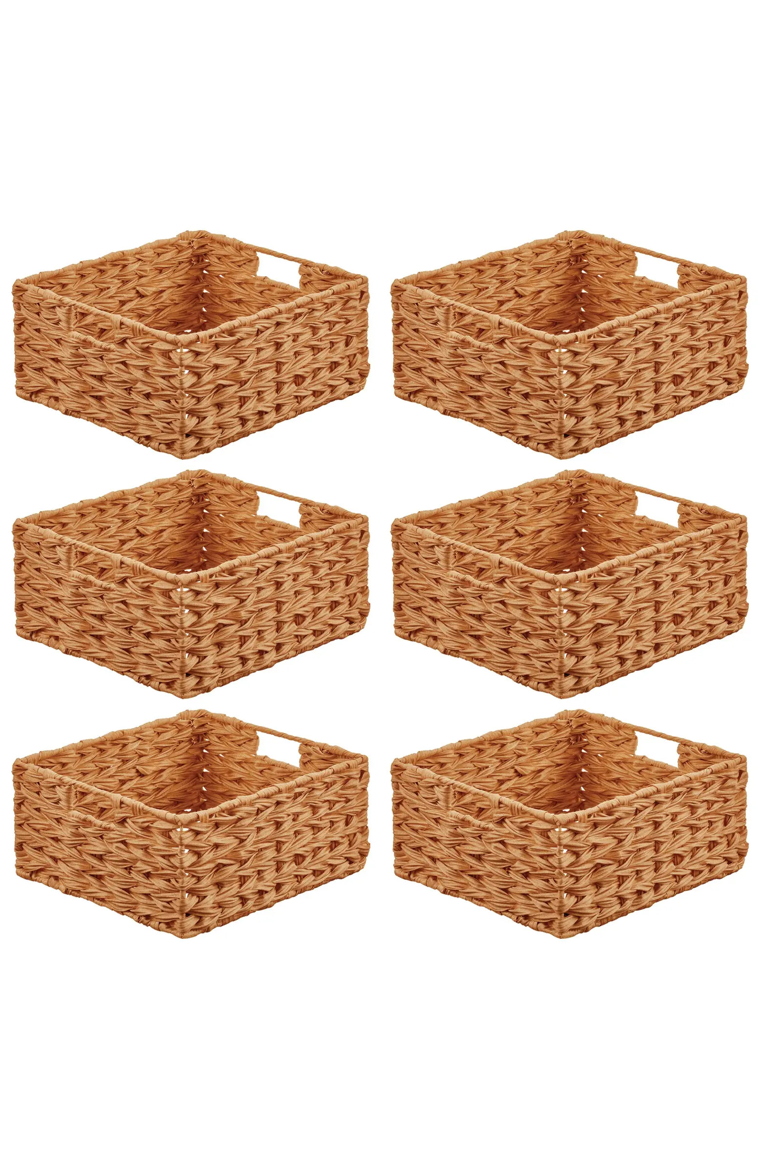 Woven Farmhouse Kitchen Pantry Food Storage Basket Box - Container Organization for Cabinets, Cup... | Nordstrom