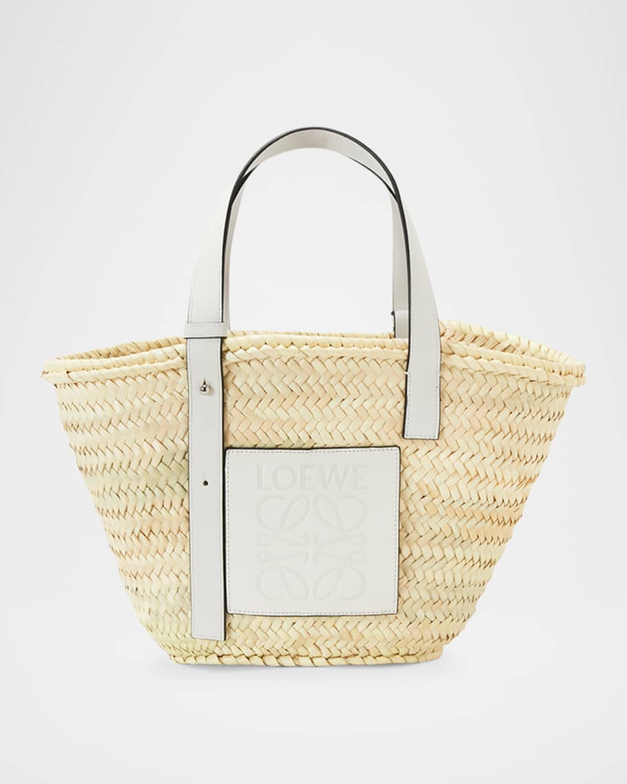 Loewe x Paula&rsquo;s Ibiza Woven Palm Basket Tote Bag | Neiman Marcus