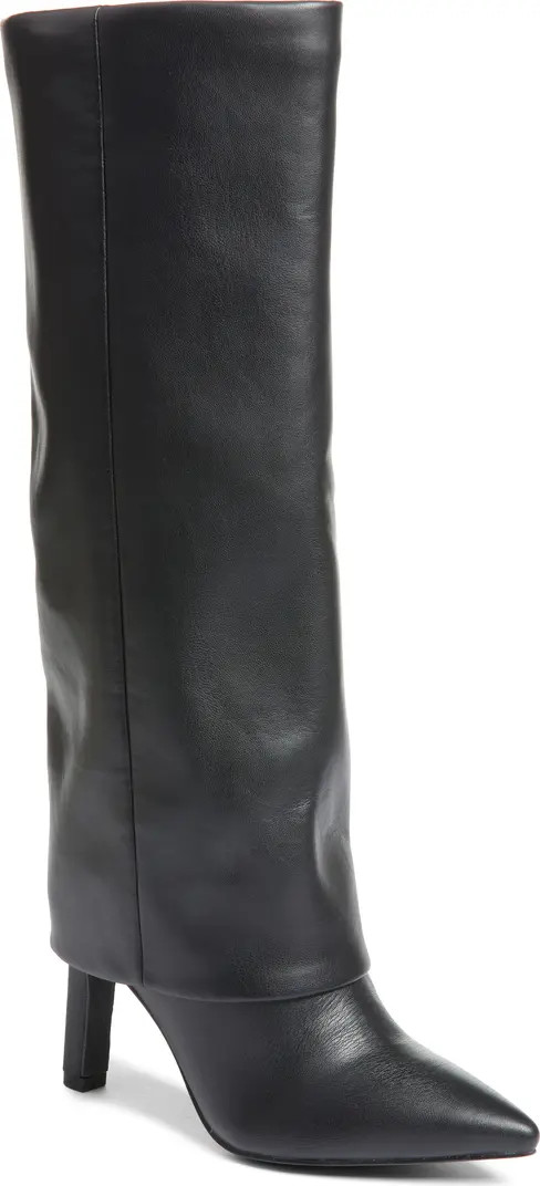 Fave Foldover Shaft Pointed Toe Knee High Boot (Women) | Nordstrom