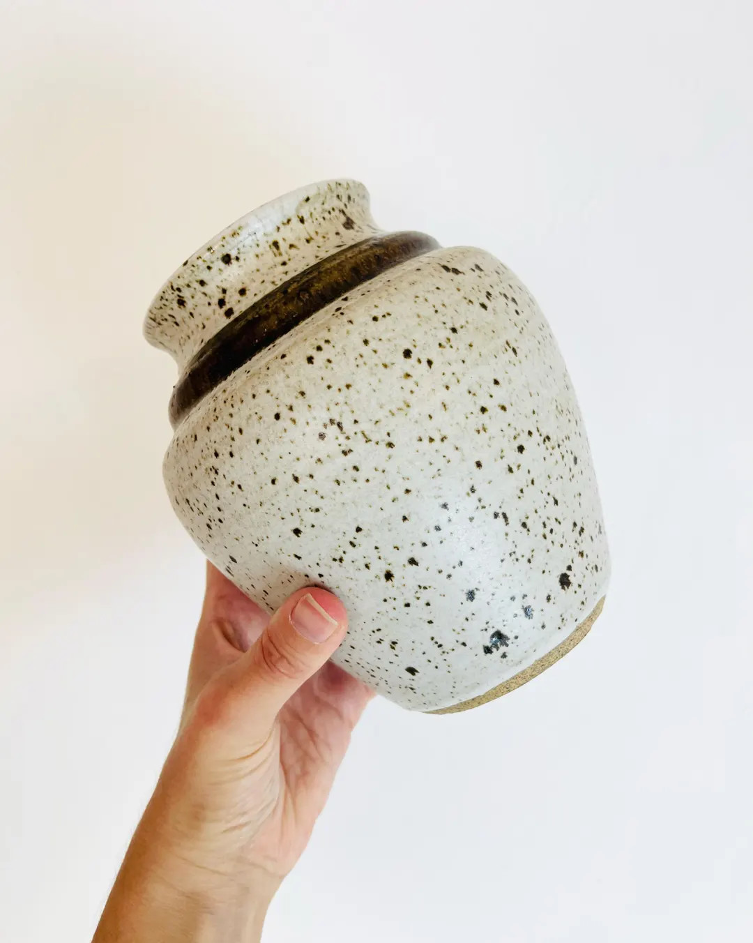 Vintage Earthy Studio Pottery Vase 1980s Speckled Handmade Flower Vase or Planter - Etsy | Etsy (US)