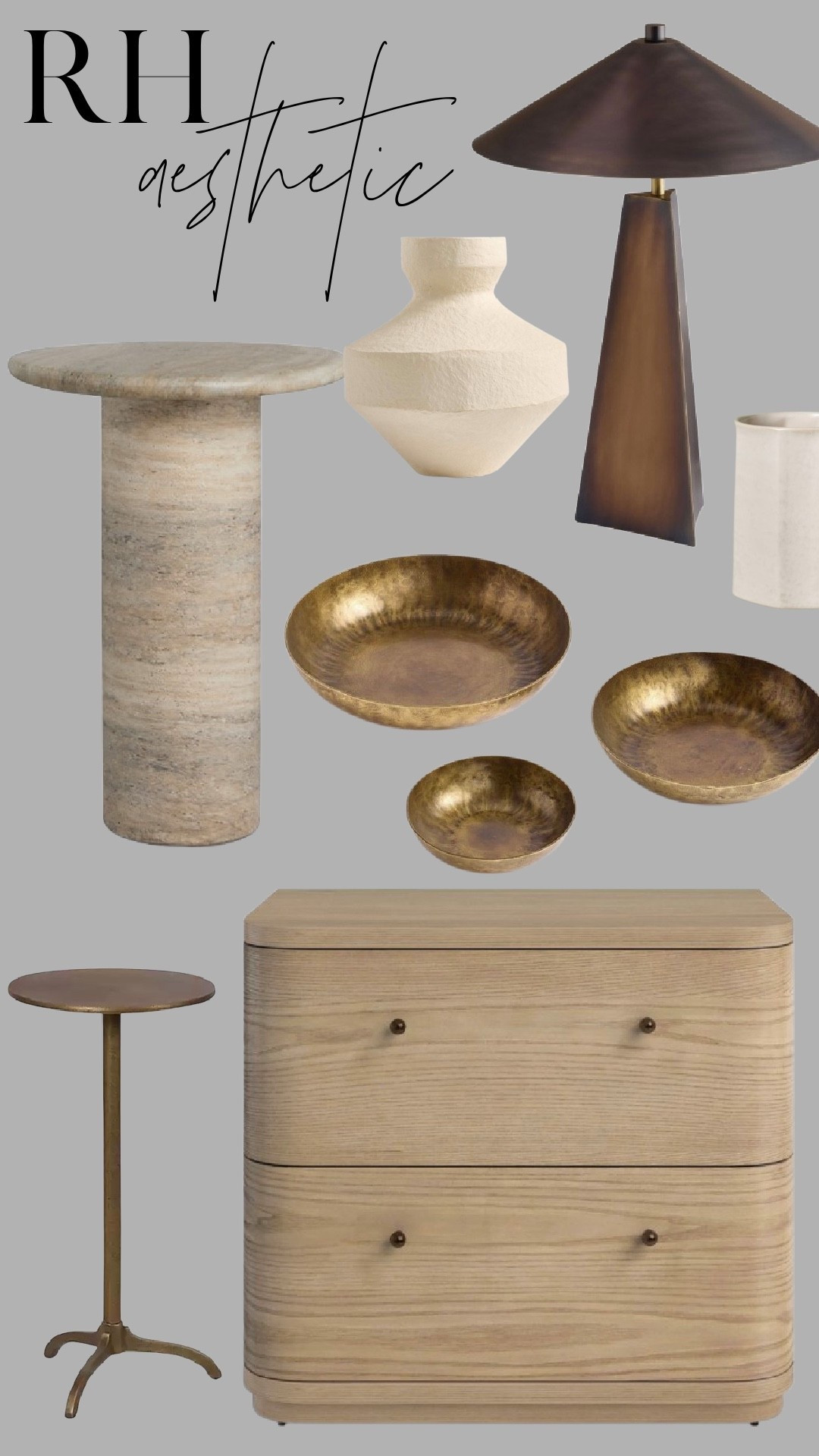 RH aesthetic… without the RH prices.

If you love that warm, layered, European-modern look — travertine, aged brass, sculptural ceramics, rich wood tones — this roundup gives you the vibe for less.

• travertine-inspired pedestal table
• sculptural wood table lamp
• textured neutral vase
• hammered brass bowls
• light oak curved dresser
• minimal brass accent table

These pieces feel collected, timeless, and high-end — but still approachable.

Save this for your next room refresh 🤎 Everything is linked here.

#LTKhome #LTKstyle #neutraldecor #europeanmodern #designerlookforless

#LTKHome #LTKSaleAlert