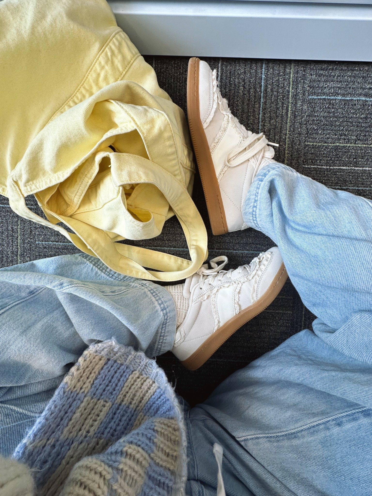 Fav spring pieces:
Crochet sneakers (free people dupes)
Baggy denim/ barrel denim 
Colorful sweaters and bags!


#LTKootd #LTKmomlife #LTKgrwm