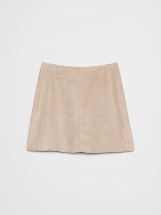 VEGAN SUEDE SEAMED MINI SKIRT | Banana Republic Factory
