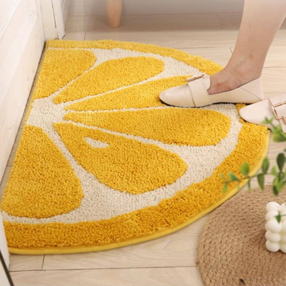 XYRuiHang Fruit Half Round Bathroom Rug Home Entrance Door Mats Indoor Cute Half Circle Bath Mats... | Amazon (CA)