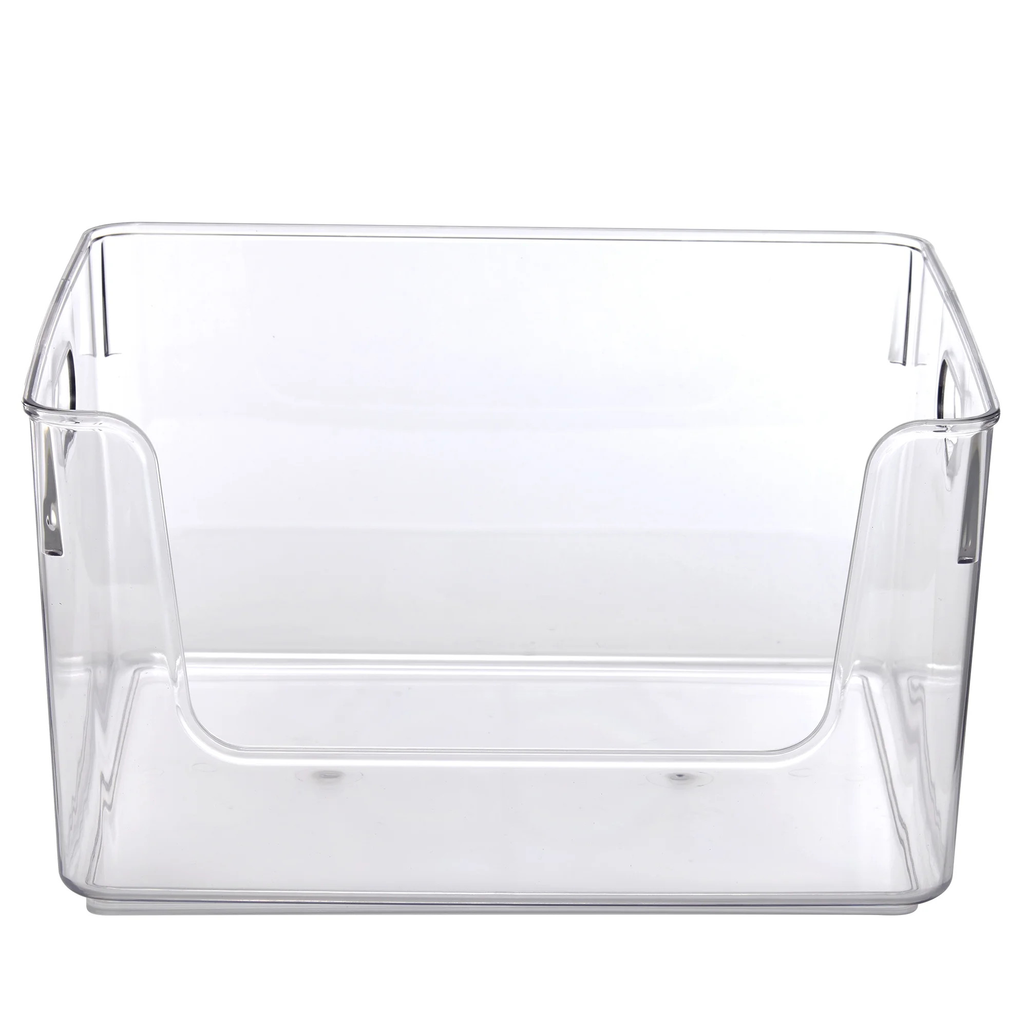 Mainstays Clear Glossy Plastic Open Front Organizer Bin , Single Size Organizer Bin, Adult Size | Walmart (US)
