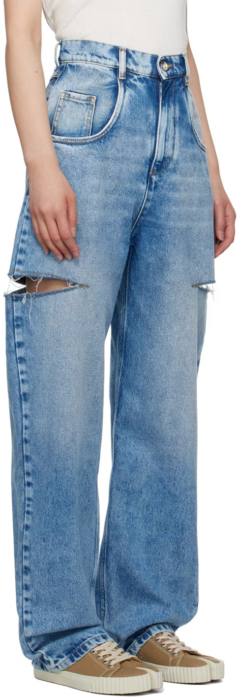Blue Slash Jeans | SSENSE