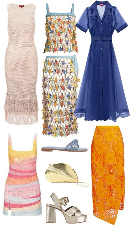 Spring/Summer 2024 Trends part 4. Sheer, lace, texture, blue, sequins, fringe, maxi dresses, maxi skirts, hard shell bags, platforms, metallic shoes! Run! Don’t walk straight to my LTK store to
Shop these trends! 

#LTKswim #LTKstyletip #LTKparties
