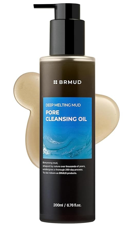BRMUD Deep Melting Mud Pore Cleansing Oil - Gentle Facial Oil Cleanser for Make Up, Excess Sebum ... | Amazon (US)