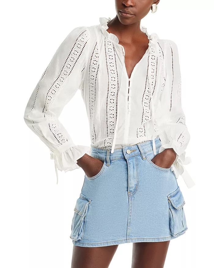 Cotton Lace Inset Blouse - 100% Exclusive | Bloomingdale's (US)