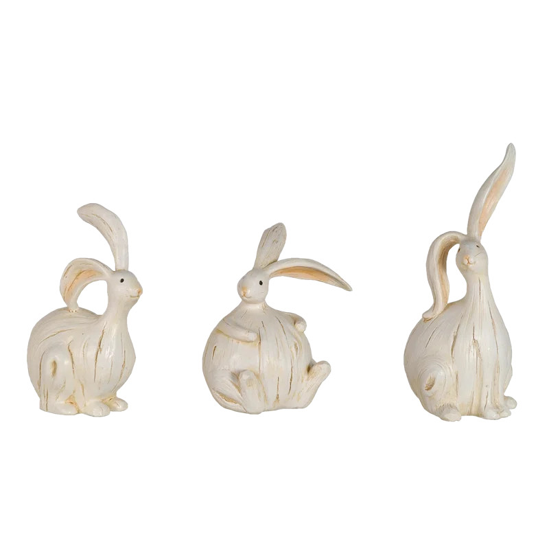 Assorted 3 Piece Wooden Bunny Set | Wayfair North America