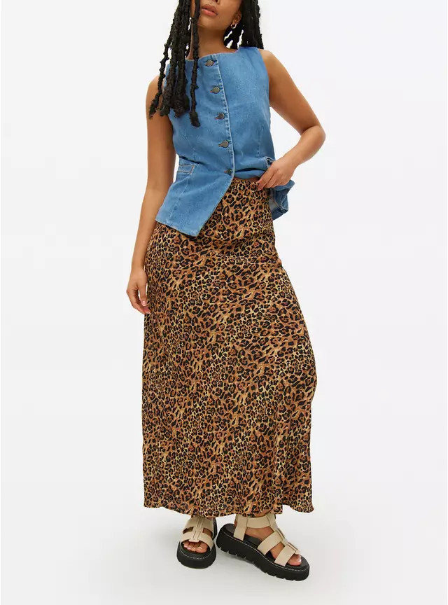 Brown Leopard Printed Midaxi Slip Skirt 8 | Tu Clothing