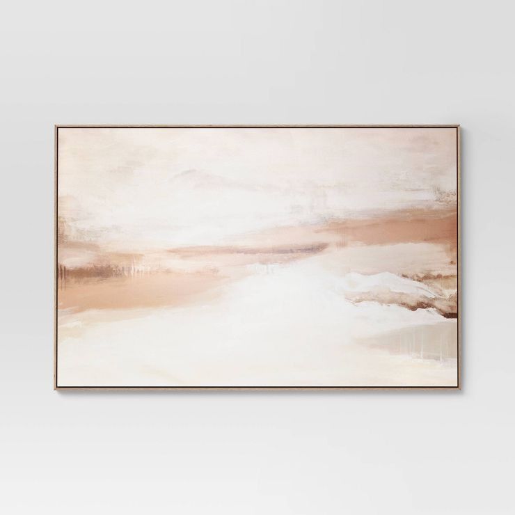 58" x 38" Abstract Horizon Framed Wall Canvas - Threshold™ designed with Studio McGee | Target
