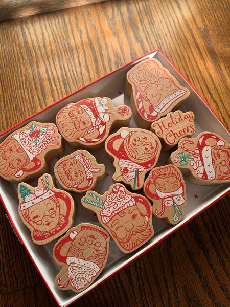 Festive vintage inspired Christmas Santa mug stamps for wrapping, crafting, and cards. #festive #christmaswrapping #santa #vintagesanta 

#LTKSeasonal #LTKHoliday #LTKGiftGuide