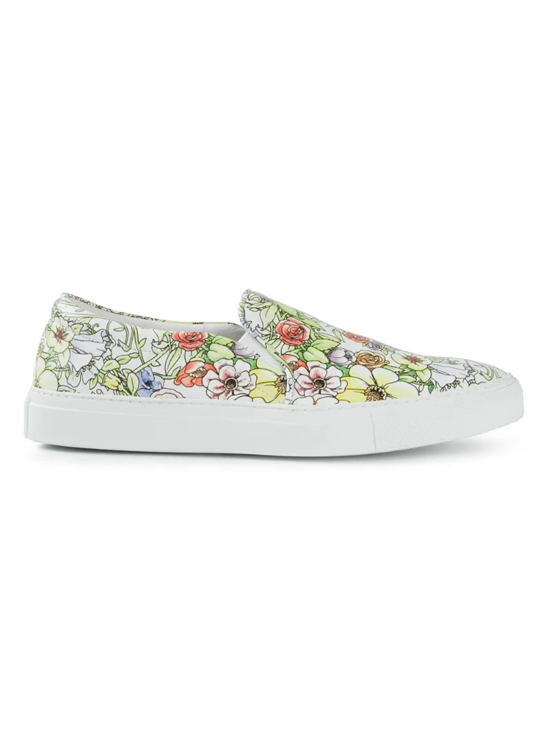 JOSHUA SANDERS graphic floral print slip-on sneakers | FarFetch US