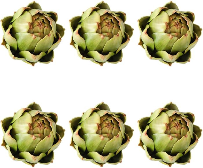 GiftYou 6-Pack Large Artificial Artichoke Fake Vegetables and Fruits for Kitchen Decorations (Gre... | Amazon (US)