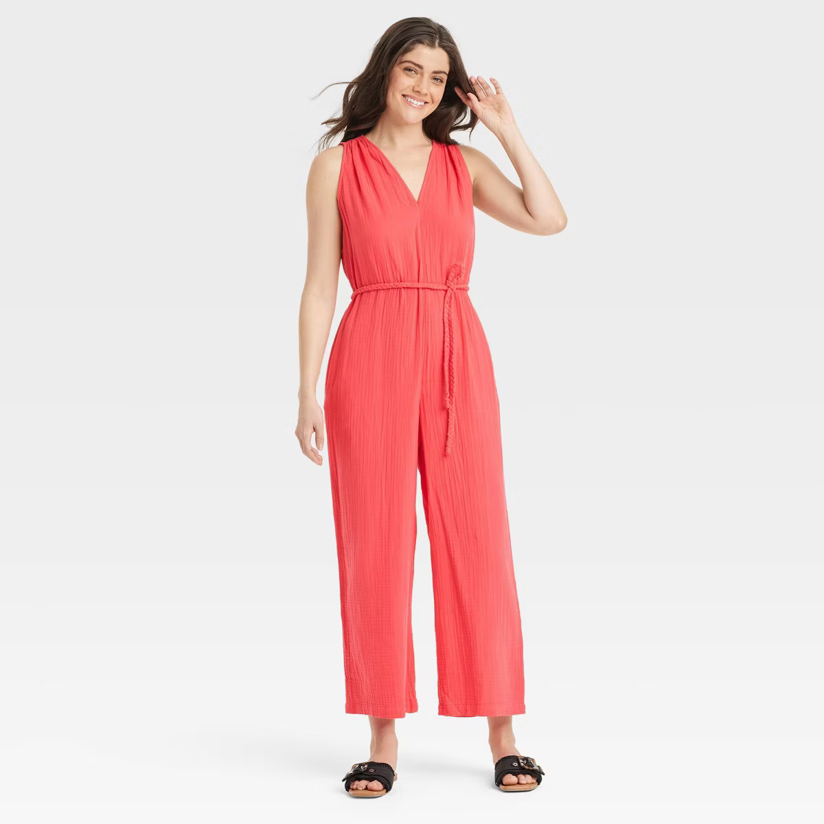 Women's Gauzy Tie-Waist Jumpsuit - Universal Thread™ | Target