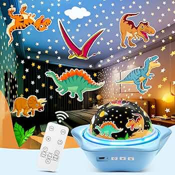 ONEFIRE Dinosaur Lights for Bedroom, Upgrade 6 Films Star Projector Night Light for Kids Room Lig... | Amazon (US)