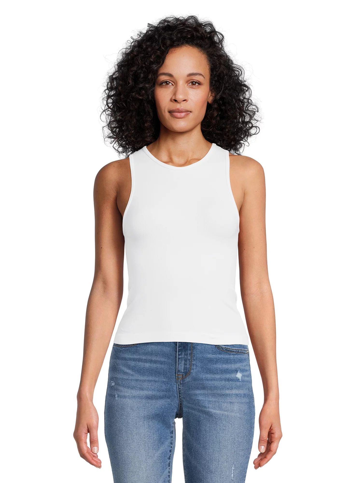 No Boundaries Juniors Seamless High Neck Tank Top | Walmart (US)