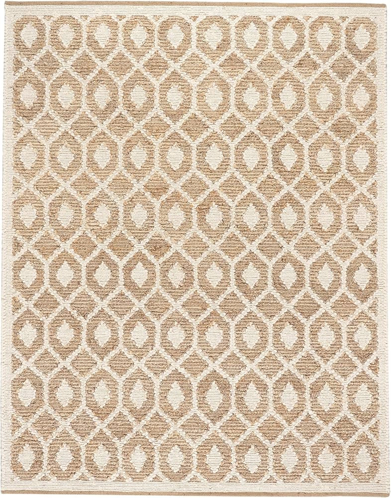 Dash & Albert Capri Soumak Handwoven Jute Rug, 7.5 X 9.5 Feet, Tan Geometric Pattern | Amazon (US)