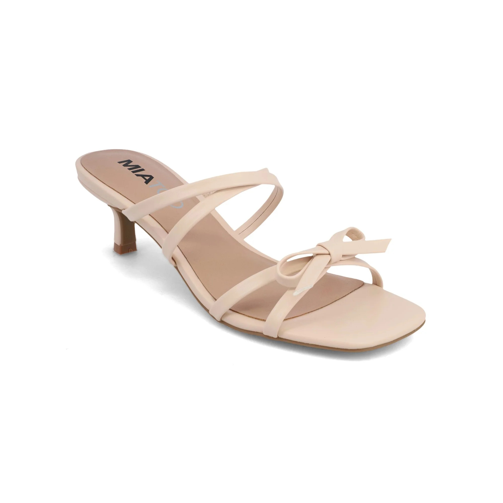 Mia Too Women's Strappy Kitten Heel Sandal | Walmart (US)