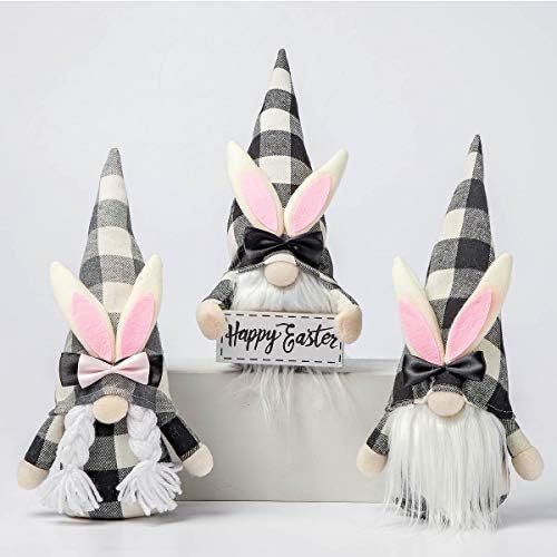 Bunny Gnome Collection Gift Decor - Farmhouse Easter Spring Decor, Tiered Tray Gnomes, Easter Gnome  | Amazon (US)