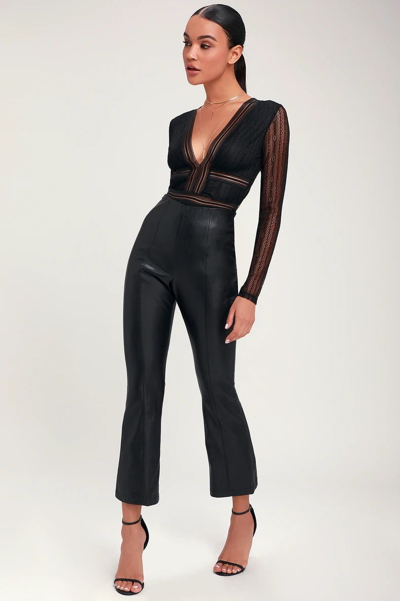 Casita Black Sheer Lace Long Sleeve Bodysuit | Lulus (US)