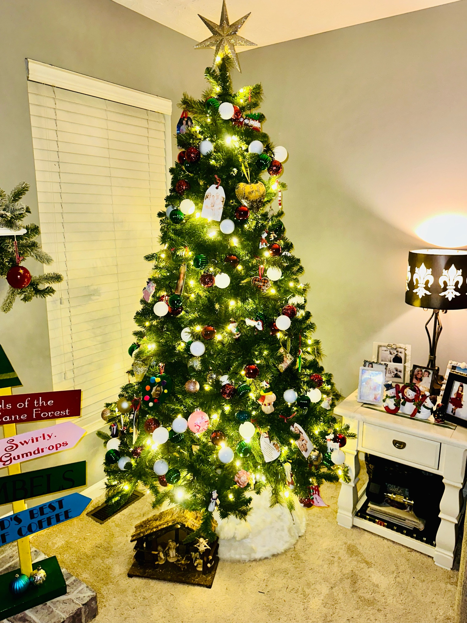 Absolutely obsessed with our #AtHome #ChristmasTree 🎄 we always cut down a real tree; and this is our first year with an artificial one and it is exceeding my expectations. Super easy to assemble and fluff and the lights can change from warm white to multicolored. Very impressed with this tree! 

#LTKhome #LTKHolidaySale #LTKHoliday