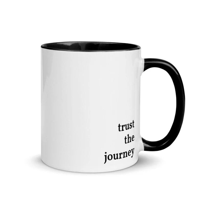 Trust The Journey Encouraging Positive Black and White Coffee Mug | Etsy (US)