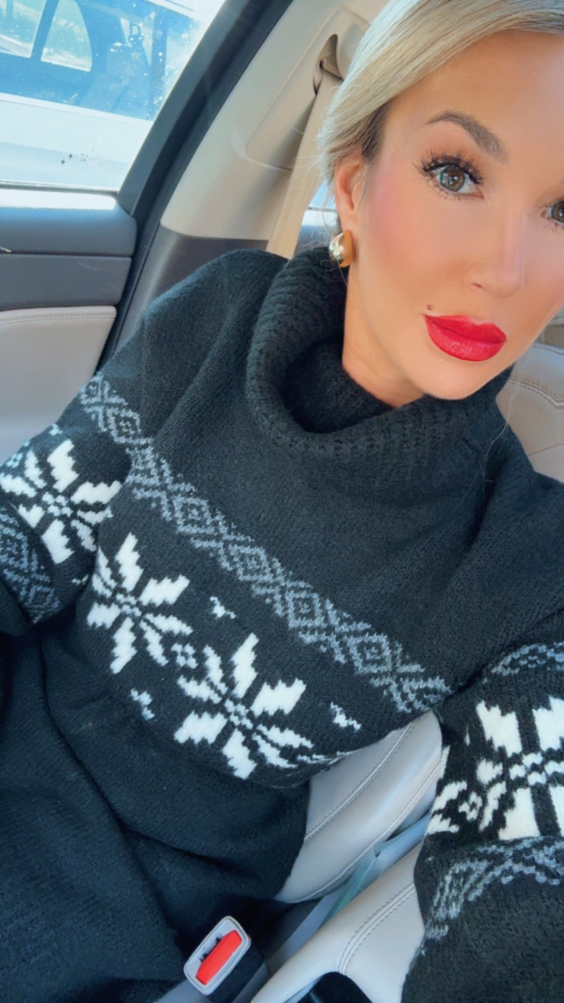 The comfiest sweater dress. Wearing size small. Runs tts. Great for cold weather & apres ski. The perfect red lip for the holidays and for Valentines. Ruby Woo lip liner & lipstick. 

#SweaterDress #WinterSweaterDress #CasualComfortDress #RedLipstick #RedLipsForTheHolidays  #AprèsSkiDress #AspenStyle #AspenChic #RedLip #VICI #MAC

#LTKFindsUnder50 #LTKHoliday #LTKootd