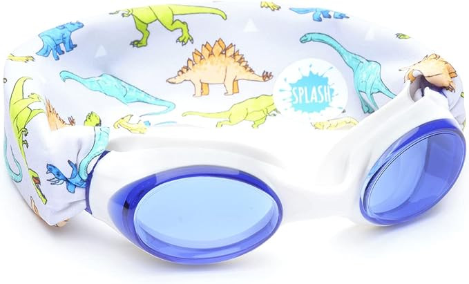 Splash Place SWIM GOGGLES with Fabric Strap - Adult & Kids Swim Goggles - BLUES & GREENS | Amazon (US)