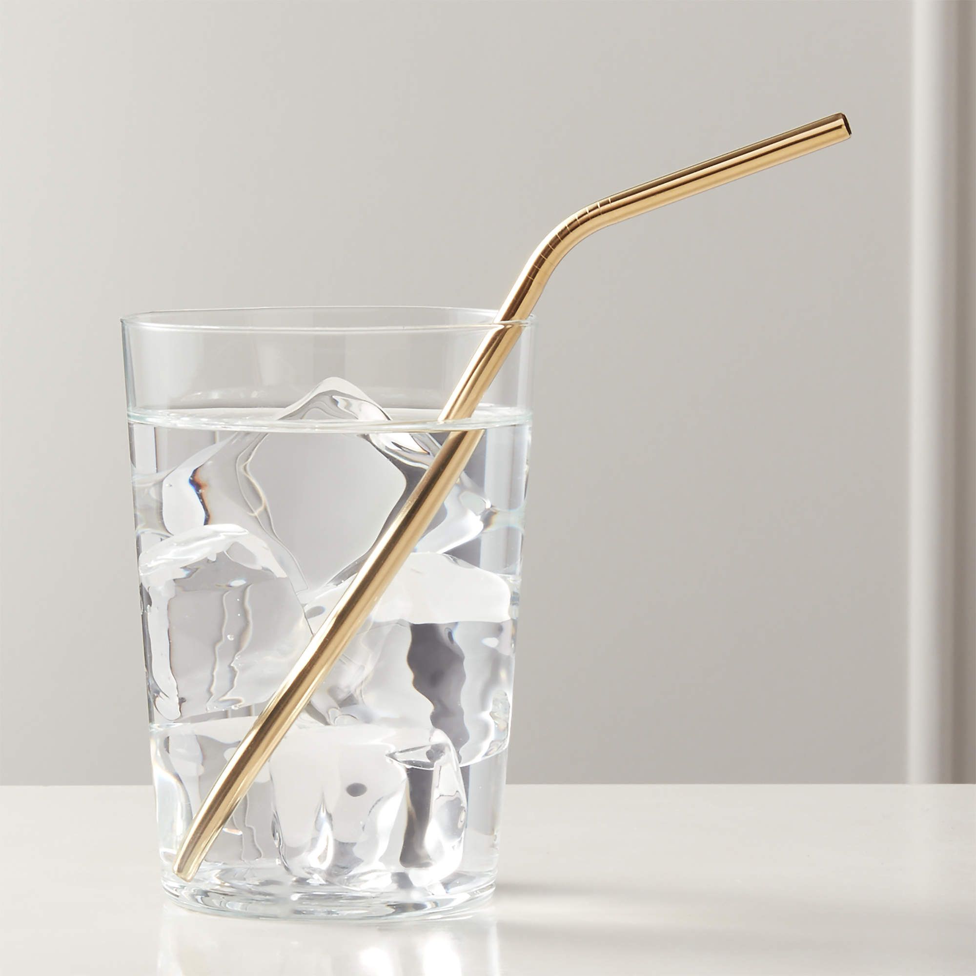 Gold Stainless Steel Straw Set of 8 + Reviews | CB2 | CB2