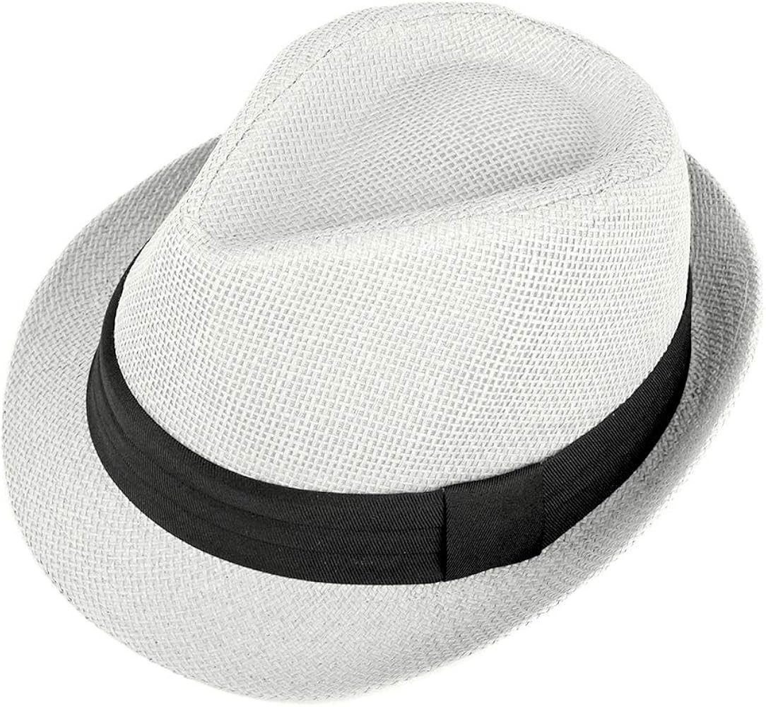 Unisex Summer Short Brim Fedora - Hats for Men & Women + Panama Hats & Straw Hats | Amazon (US)