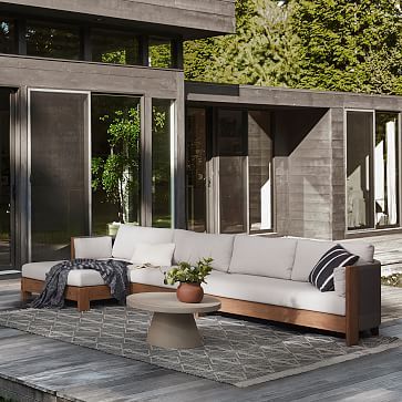 Porto Outdoor 2-Piece Chaise Sectional (134") | West Elm (US)