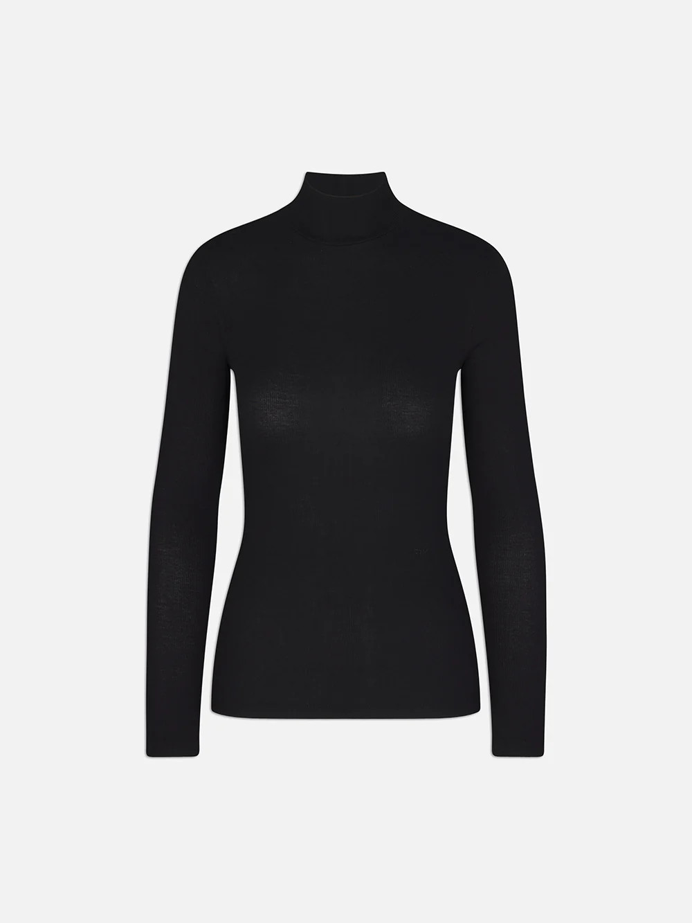 Rib Turtleneck  in  Noir | Frame Denim
