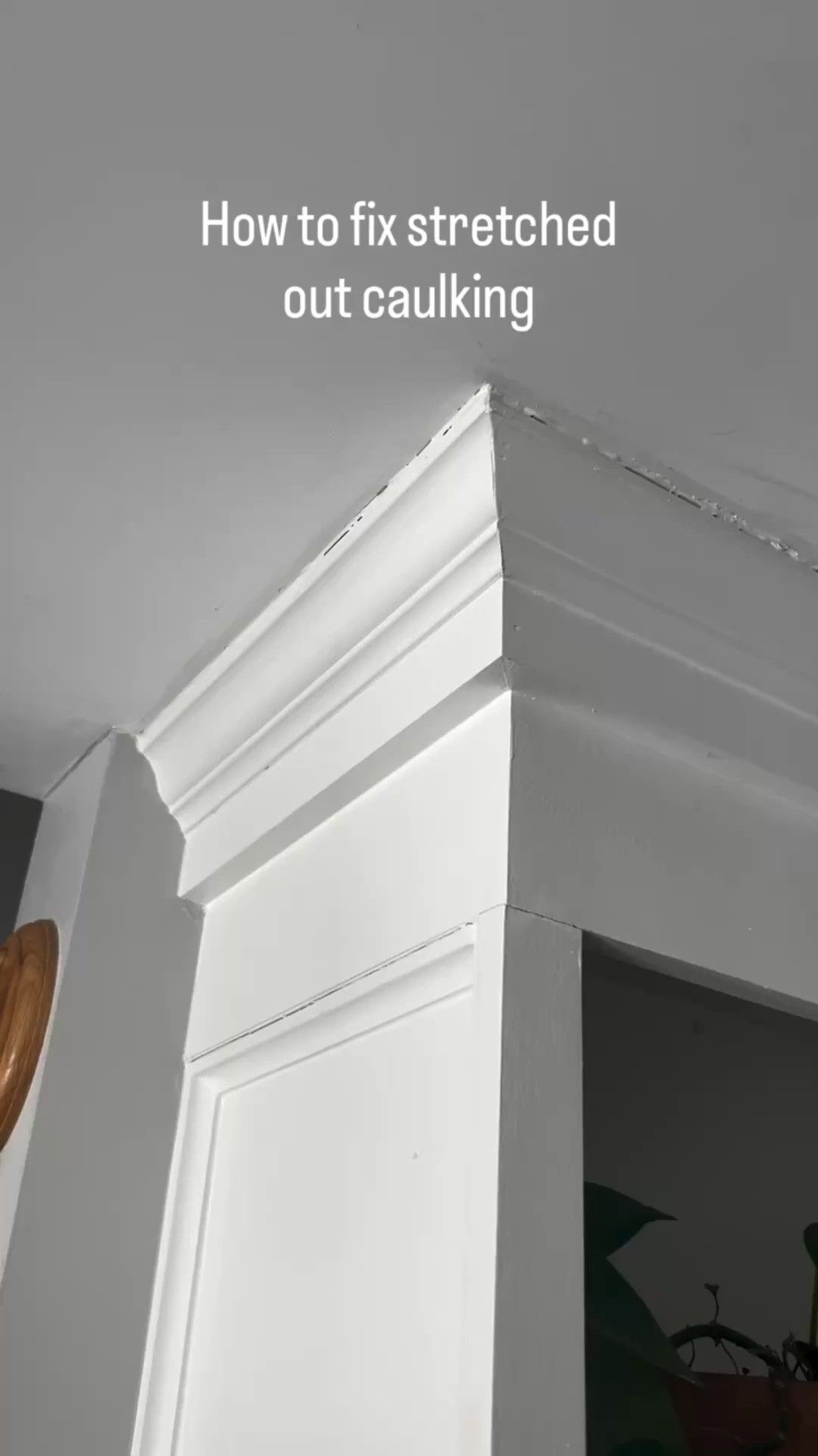 Have any trim that looks like this? 👎🏼 it’s an easy fix, just remove all the old caulking and use the good stuff. Not sponsored I’ve just always had good luck with this one! Smaller gaps I just use baby wipes and a finger but for larger this tool works great! 👉🏼👉🏼 comment FIX and I’ll send you the materials!