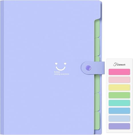 Forvencer Accordion File Organizer, 7 Pocket Expanding File Folder, Letter | Cute File Folder wit... | Amazon (US)