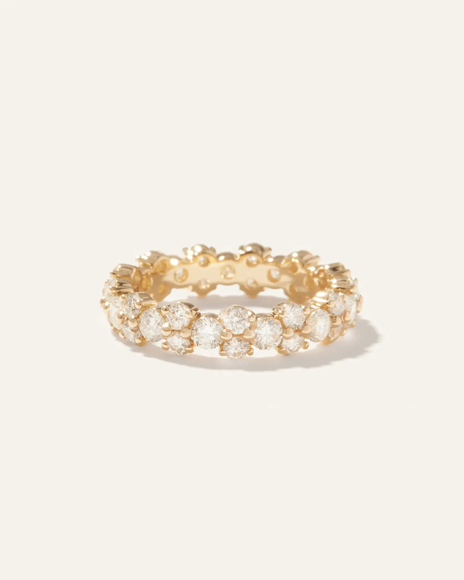 14K Gold Lab Grown Diamond Cluster Eternity Band | Quince
