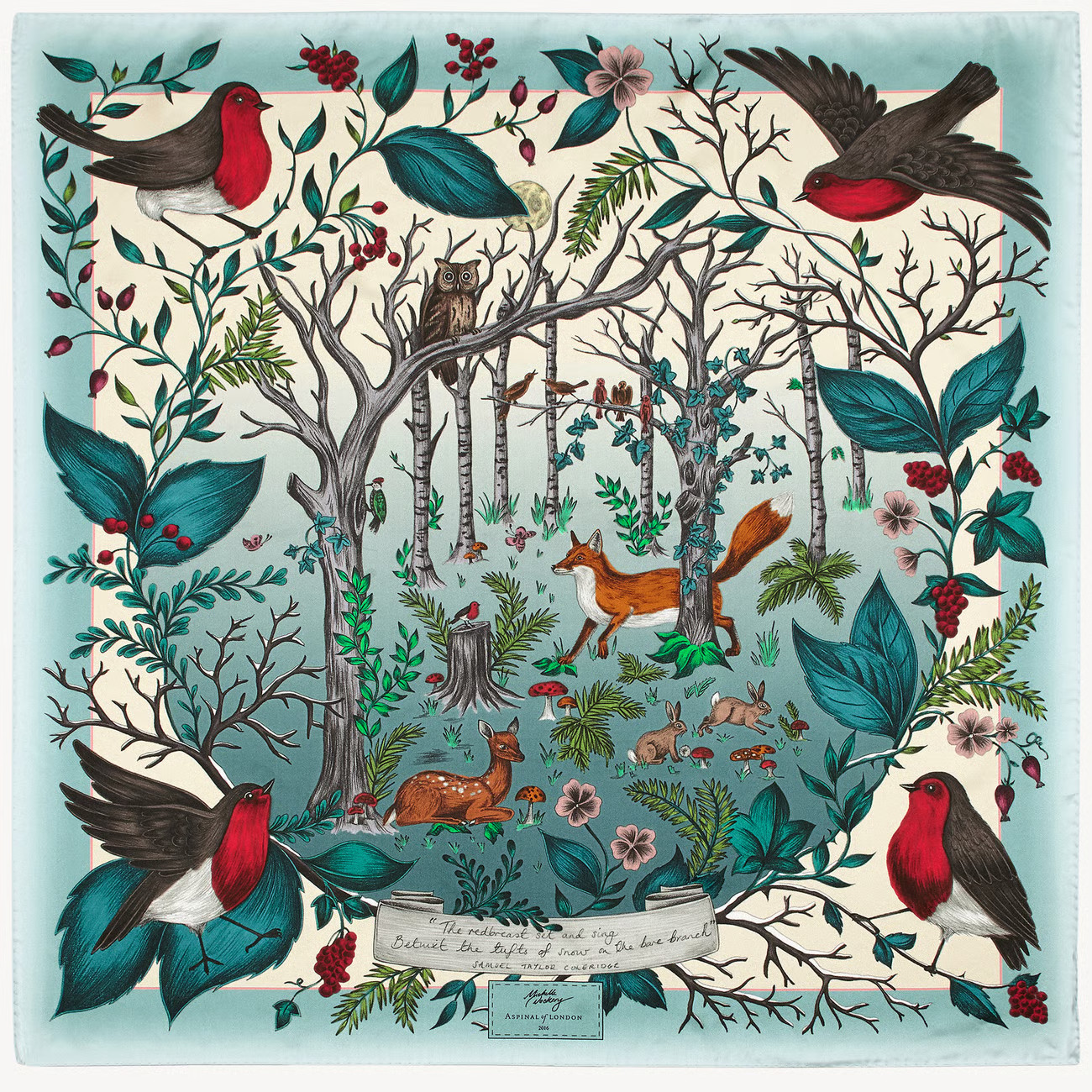 Robin Silk Scarf

        
            
            Teal Pure Silk | Aspinal of London