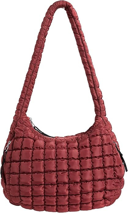Puffer Quilted Shoulder Bag for Women Padding Shoulder Bag Puffy Hoho Bag Trendy Tote Bag 2024 | Amazon (CA)