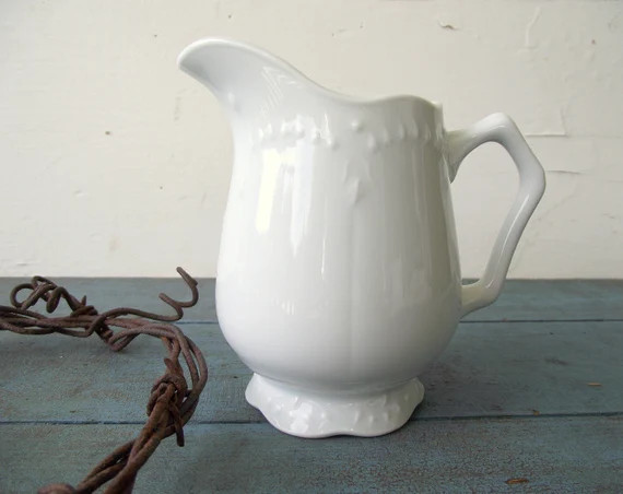White Cream Pitcher by Favolina Poland in Bone China Christina | Etsy Canada | Etsy (CAD)