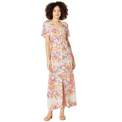 Hurley Womens Button Up Maxi Dress, sail, Large | Target